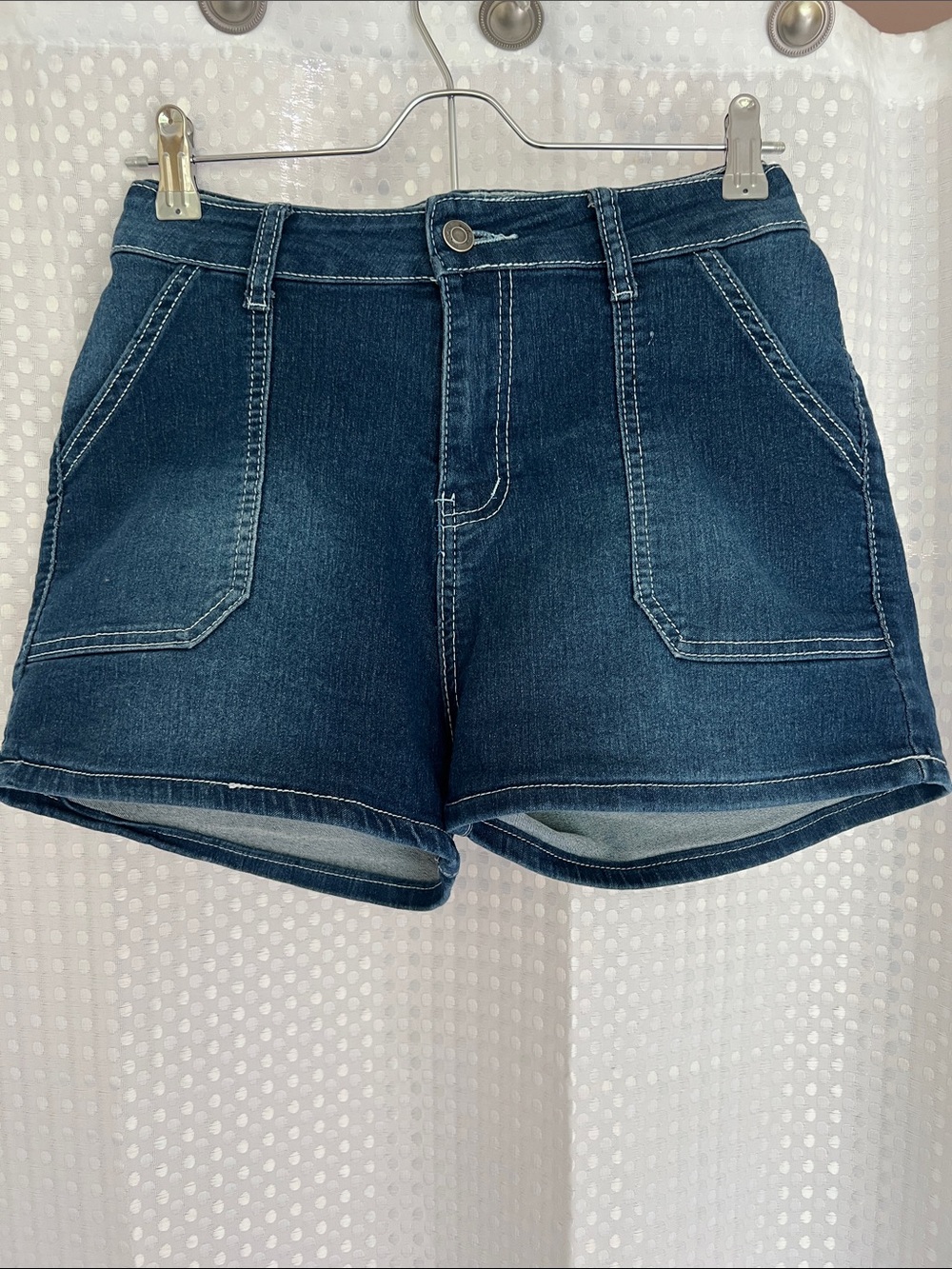 Flirty Women’s TIndigo Denim High-Waist Pocket Shorts